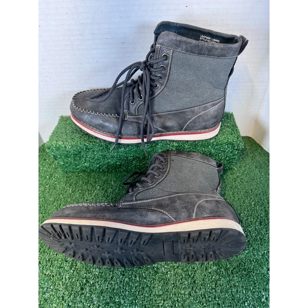 Polar Fox Men Dark Gray Lace Up‎ Ankle Boots Size 9